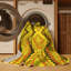 Tapis contemporains jaunes lavables à la machine 799-361699072