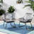 Modern Two Woven Club Chair With Water- Cushions And Steel Frame Contemporary Lounge Iron Structure Seat Covers