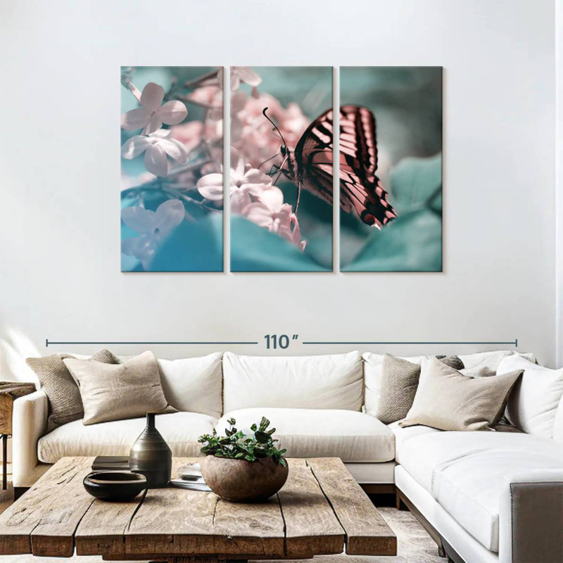 Pink Butterfly, 48" H x 74" W