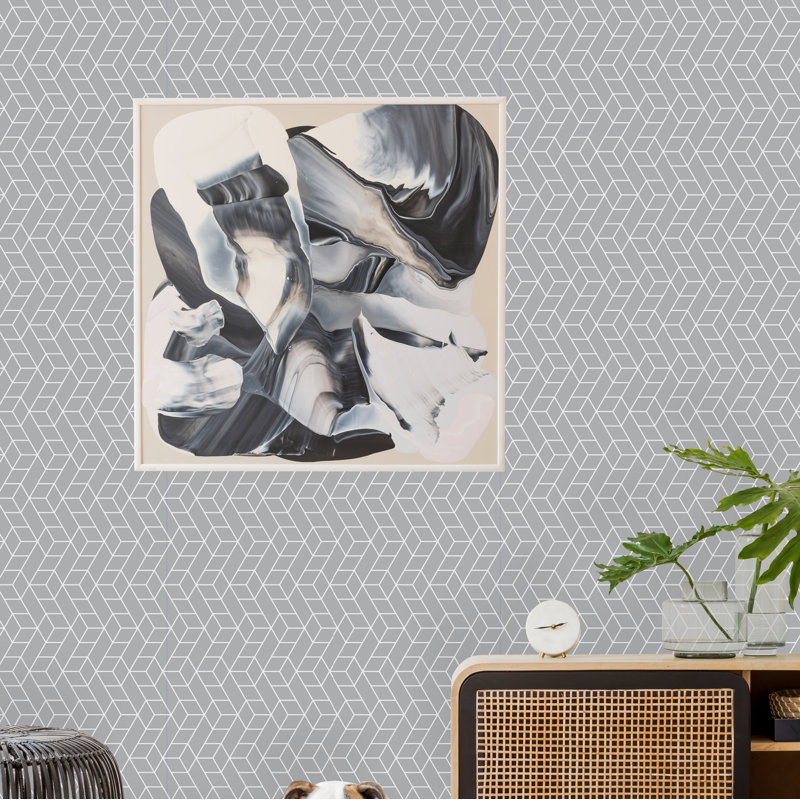 Rouleau de papier peint adhésif Hicklin, L 16,67 po x l 25 po
