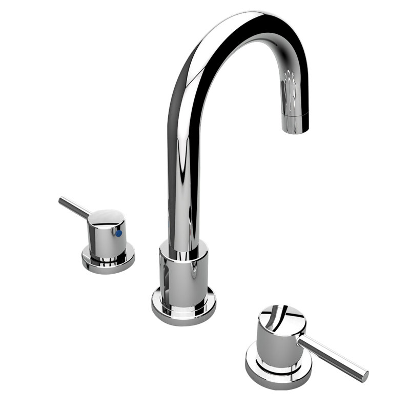 SleekStar Contemporary Brushed Nickel Widespread Bathroom Faucet