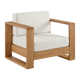 Shay 39" Outdoor Lounge Chair In Oiled Eucalyptus