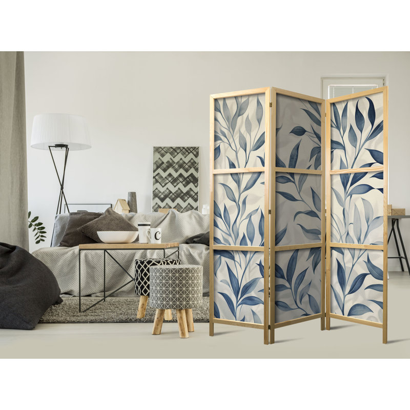 171cm H Solid Wood Folding Room Divider, 171cm H x 135cm W x 1.2cm D