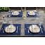 Plateau de service et napperon convertible 2-en-1 Freeform Freeform, similicuir de qualité supérieure - plateau repose-pieds, plateau de canapé et plateau de recouvrement avec poignées, réversible - bleu et taupe-1583432115-1600884451
