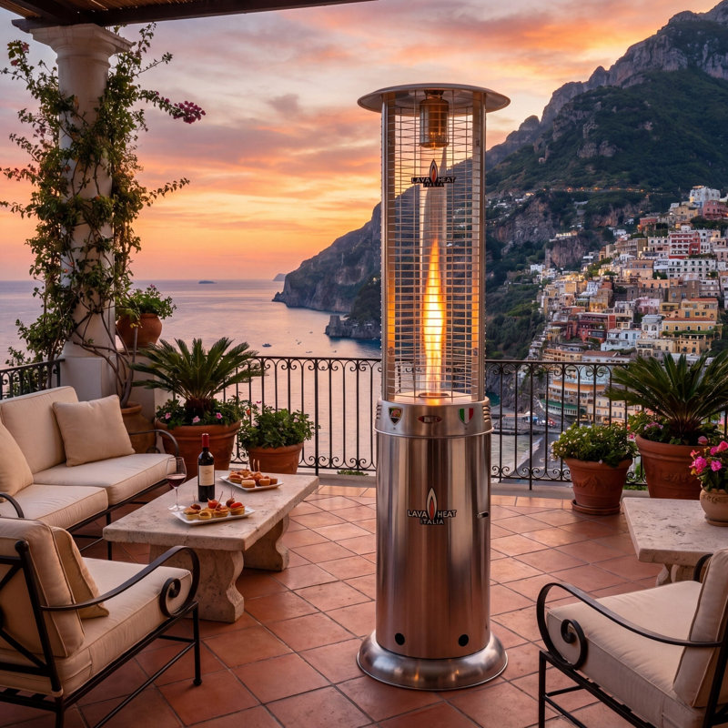 Chauffe-terrasse Opus Lava Heat Italia - bronze héritage, propane liquide, Propane, Bronze Héritage