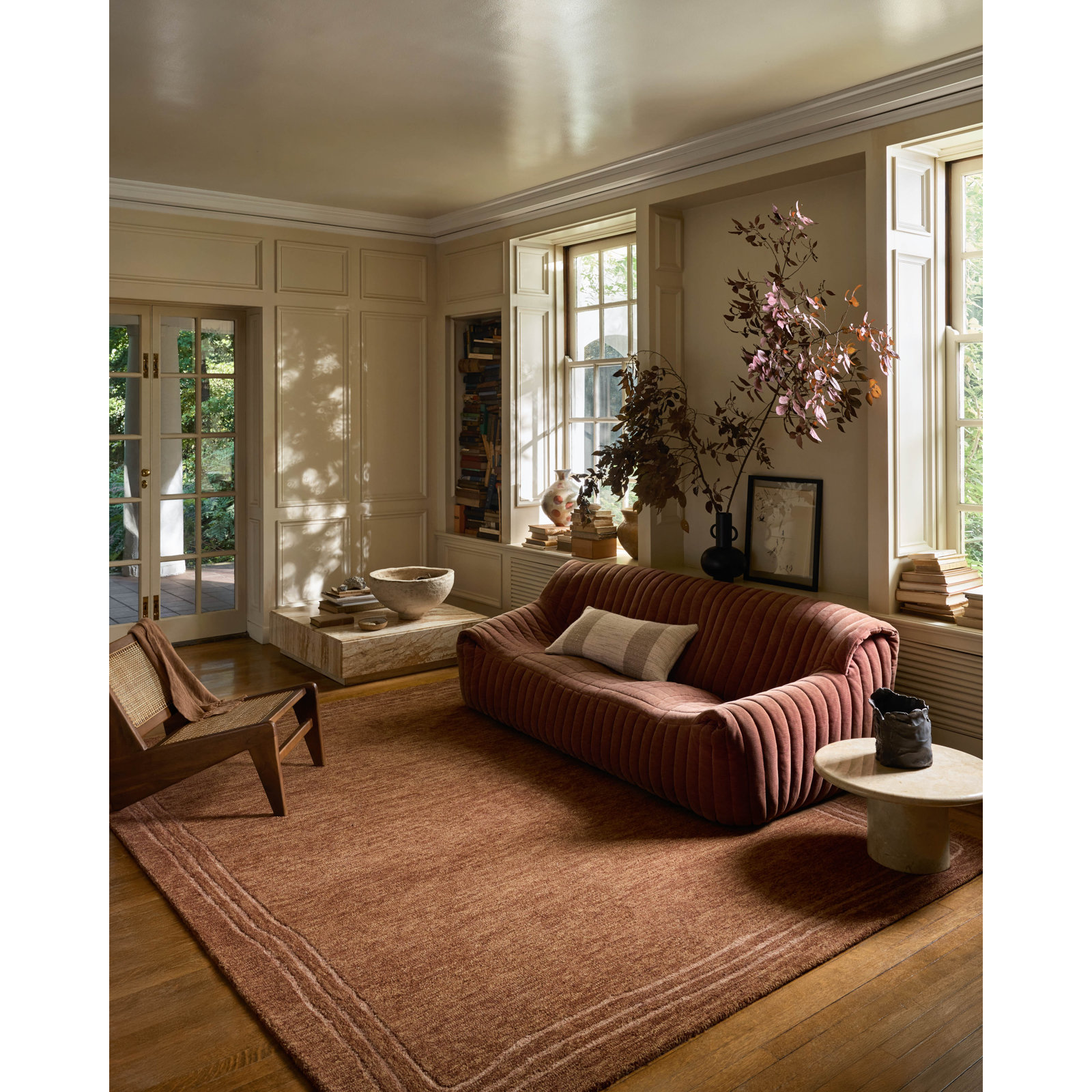 Leanne Ford x Loloi Craven Spice / Rose Area Rug, Rectangle 3'6" x 5'6"