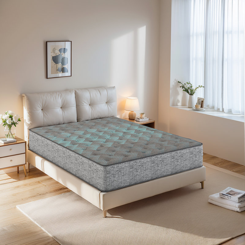 Medium Firm Hybrid Cooling Foam Mattress, Individual Pocketed Coil Mattress, Twin, 11