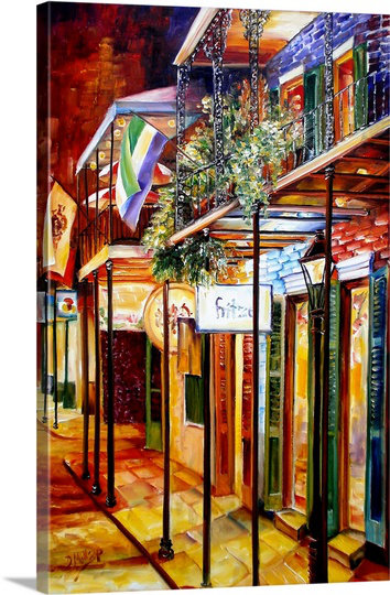 «Dacian Old Bourbon Street Glow» par Diane Millsap, reproduction d'art sur toile, H 48 po x l 32 po x P 1,25 po