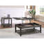 Table basse à plateau relevable gris