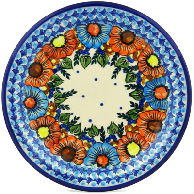 Bold Poppies Handmade Metal Decorative Plate - Set of 1