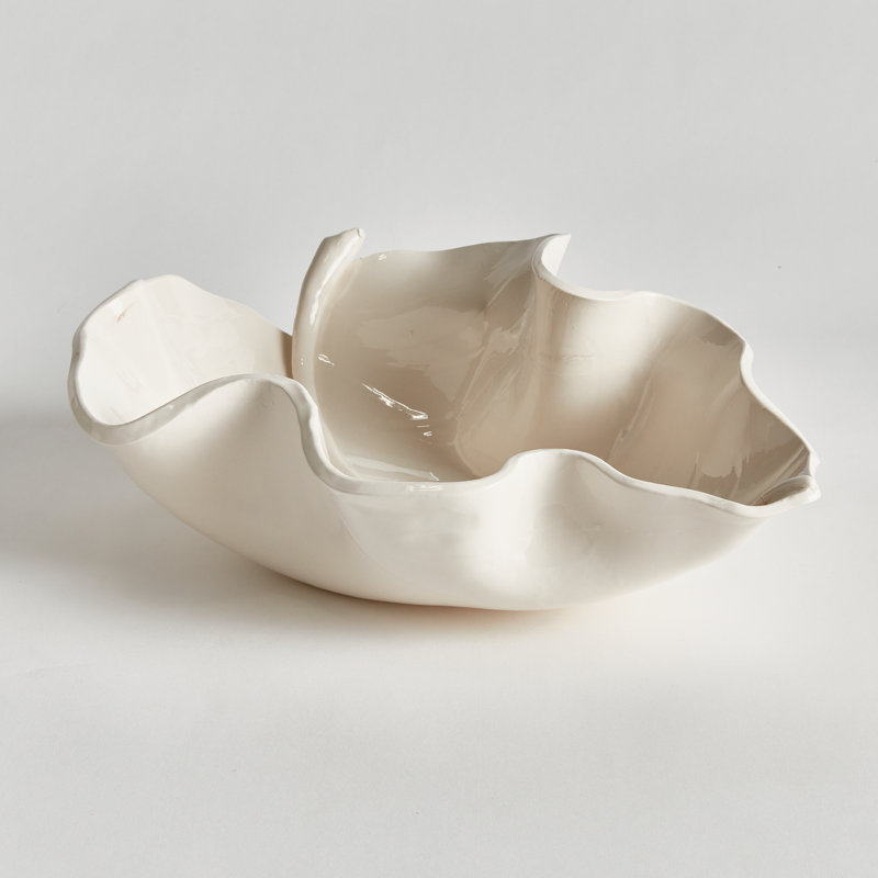 MORICENTO LEAF SCULPTURE SMALL, Large, White
