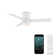 Axis 3 - Blade Indoor/Outdoor Smart Flush Mount Ceiling Fan with Remote Control and LED Light Kit Included, Works With Alexa and iOS / Android App
