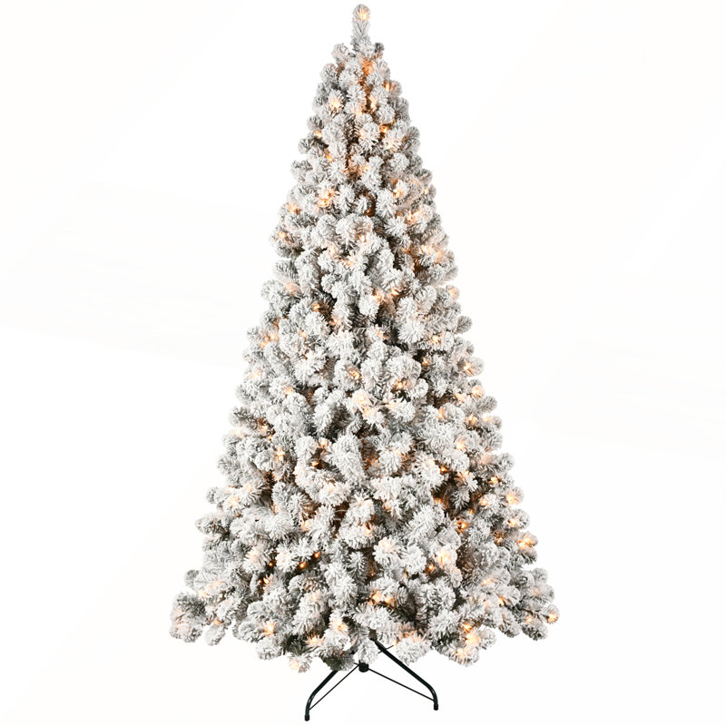 Arbre de Noël illuminé 7 pi avec 400 lumières blanc chaud UL, 7'