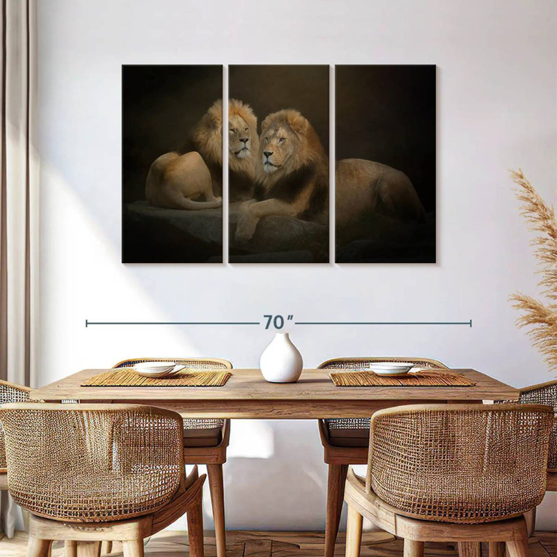 Lions simples, H 36 po x l 57 po