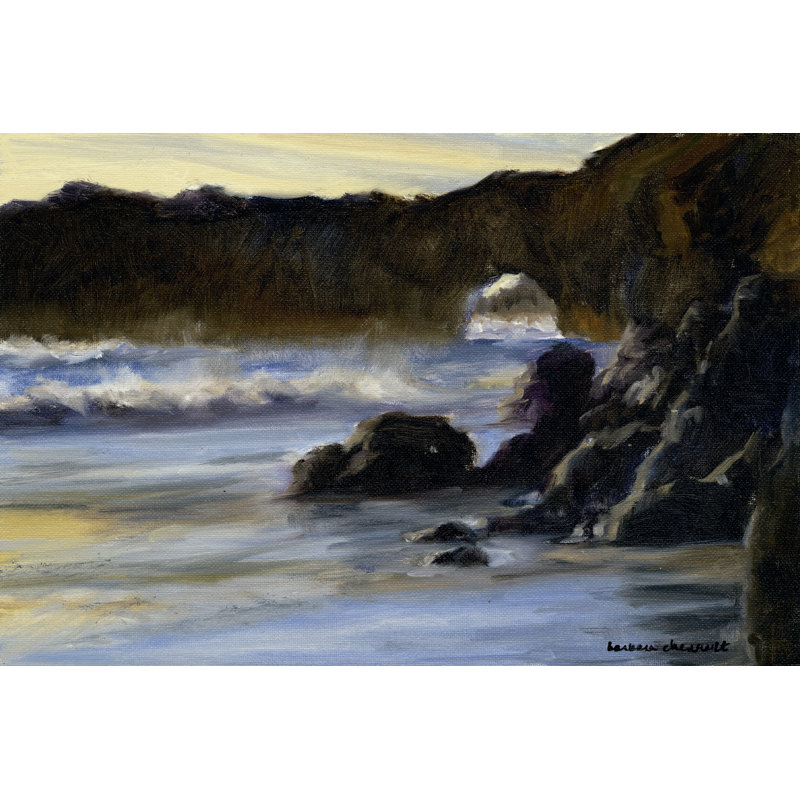 Sunset On Santa Cruz - Wrapped Canvas Painting, 20cm H x 30cm W x 3.8cm D