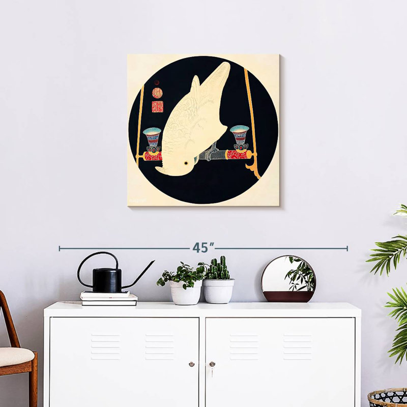 Brampt A White Macaw, 24" H x 24" W