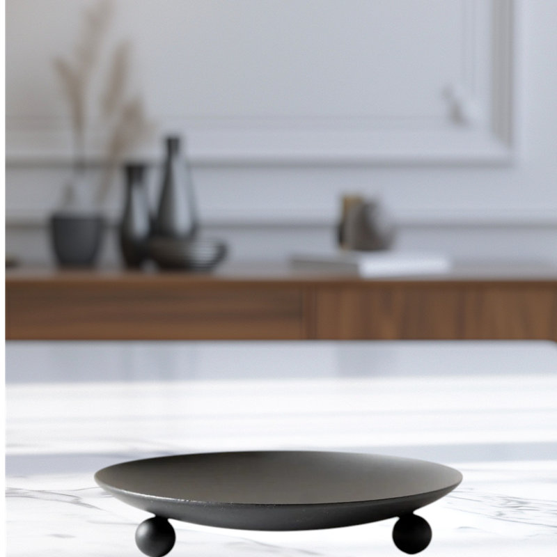 Candle Holder Tealight Candle Holder, 0.39" H x 3.9" W x 3.9" D, Black