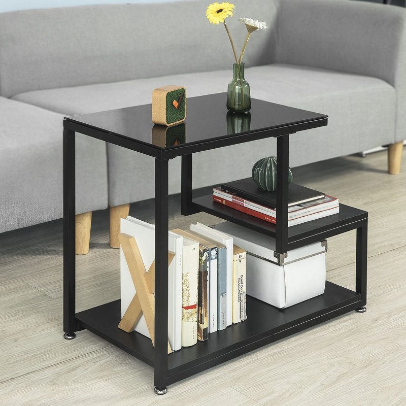 Seaman Glass Top End Table