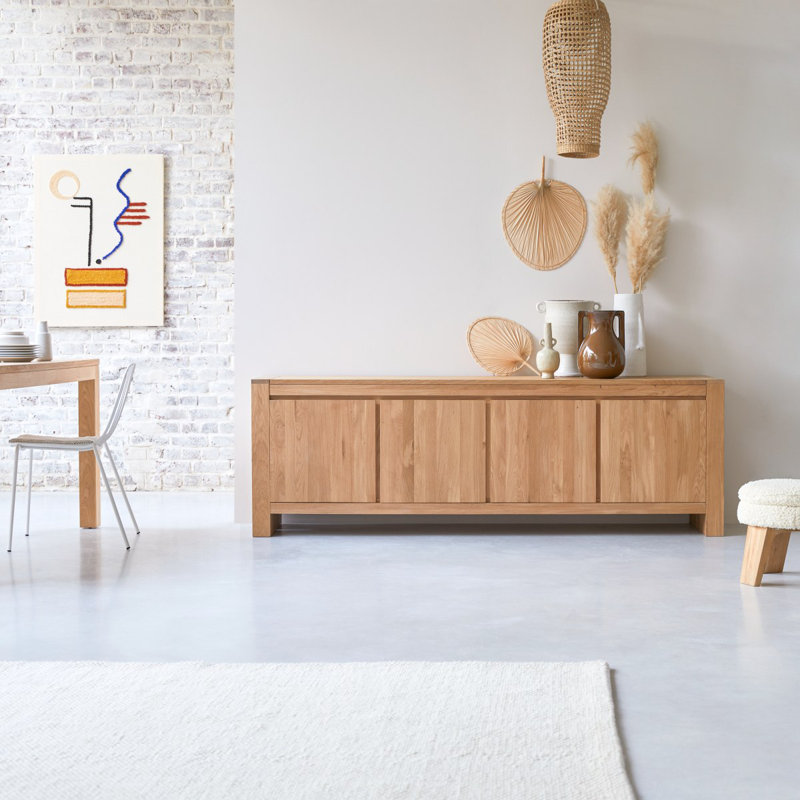 Eden 82.68'' W Solid Wood Sideboard