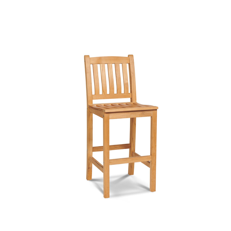 30" Teak Patio Bar Stool