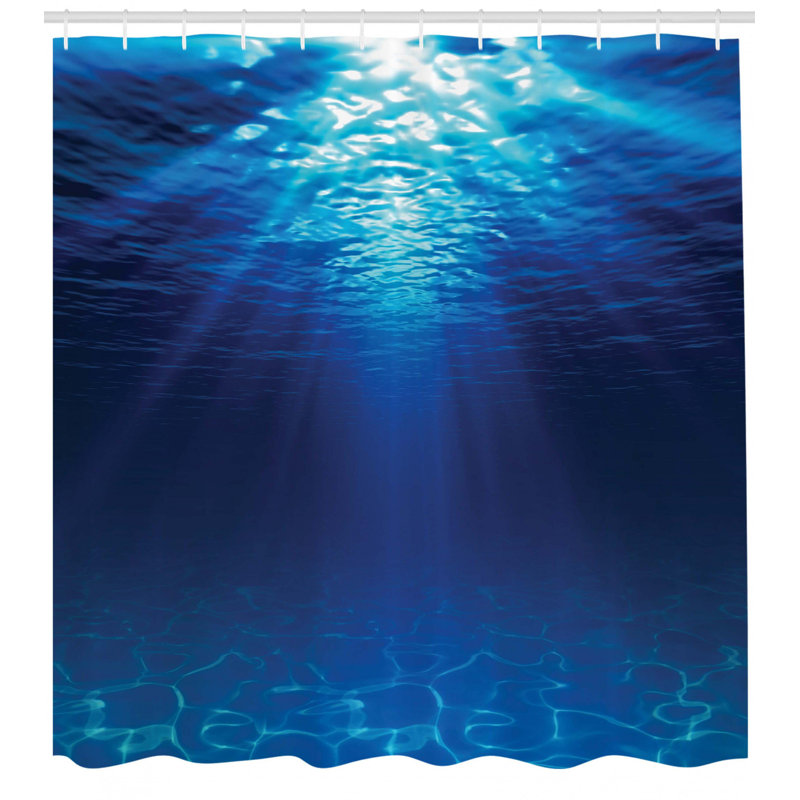 Ensemble de rideau de douche + crochets Ocean, H 69 po x l 105 po