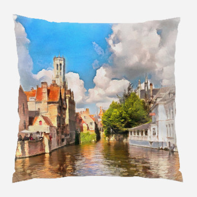 Leda Floral Outdoor Reversible Throw Pillow