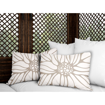 Polyester/Polyester Blend Lumbar Rectangular Indoor/Outdoor Pillow Cover & Insert