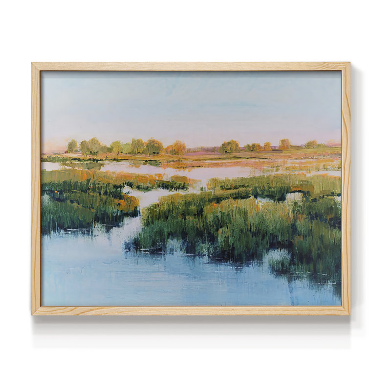 Marshland View II - reproduction encadrée - réaménageable, H 8 po x l 10 po, Naturel