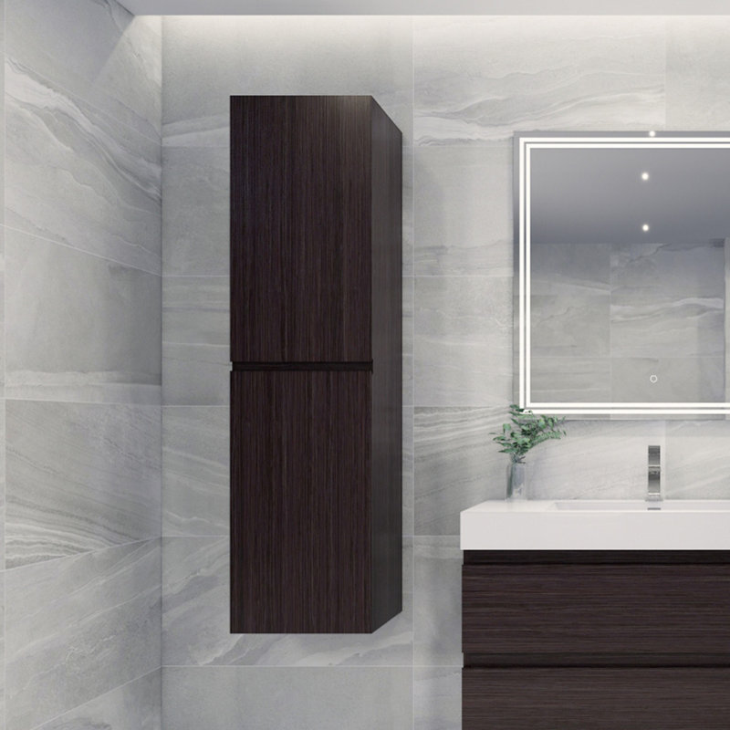 Blas Linen Cabinet, Dark Gray Oak