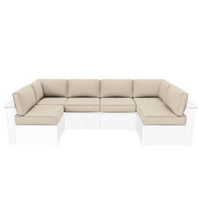 14-Piece Outdoor 5" Replacement Cushion Set Seat/Back Cushion，26'' W X 26'' D，Only Cushions