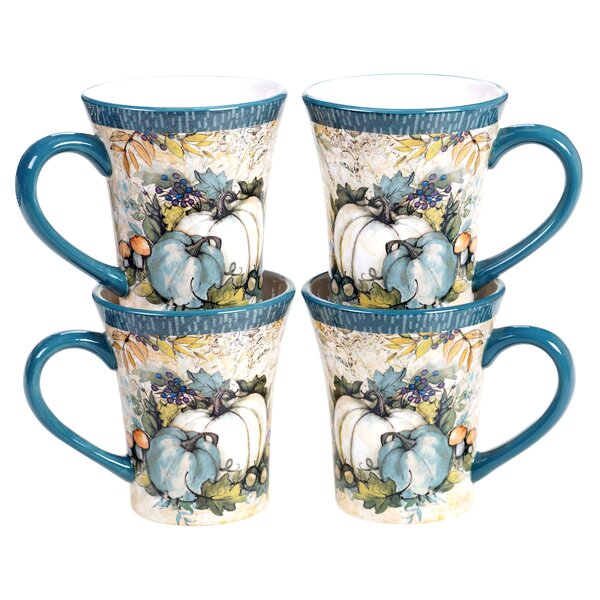 Canvas Home Tinware Set of 4 Espresso Mugs Cashmere Blue