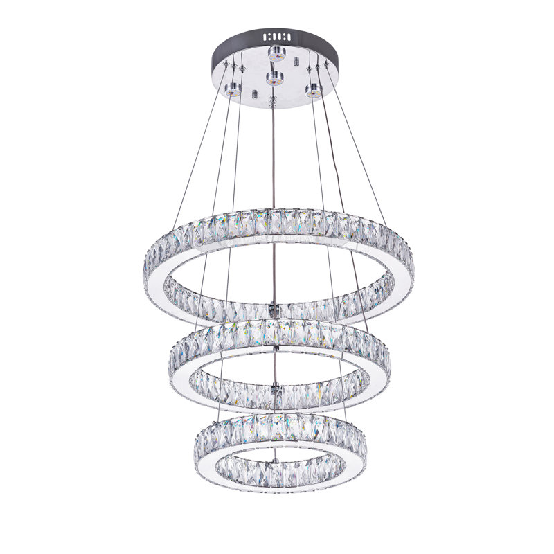 Bartee 56 - Light LED Classic / Traditional Chandelier, Clear