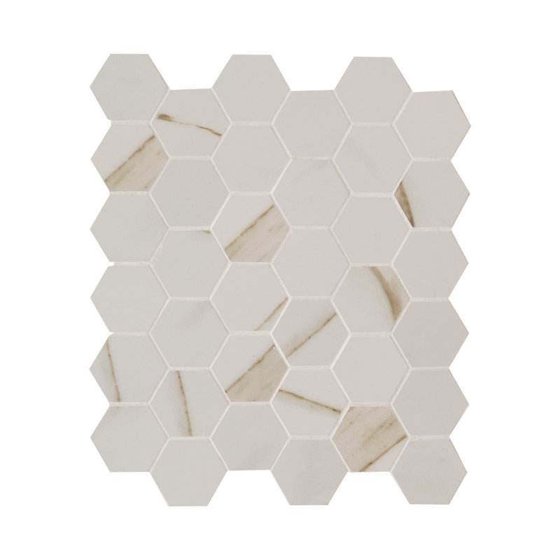 Astoria Vena Hexagon 12 in. x 12 in. Matte Porcelain Mosaic Floor and Wall Tile