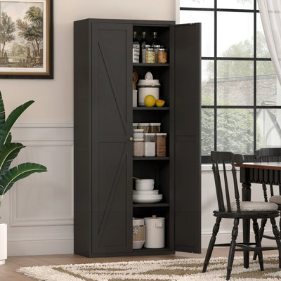 2-Door Metal Storage Cabinet with 4 Adjustable Shelves