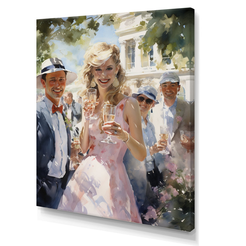 «Country Club Elegant Social Gathering III», reproduction sur toile, H 40 po x l 30 po x P 1,5 po