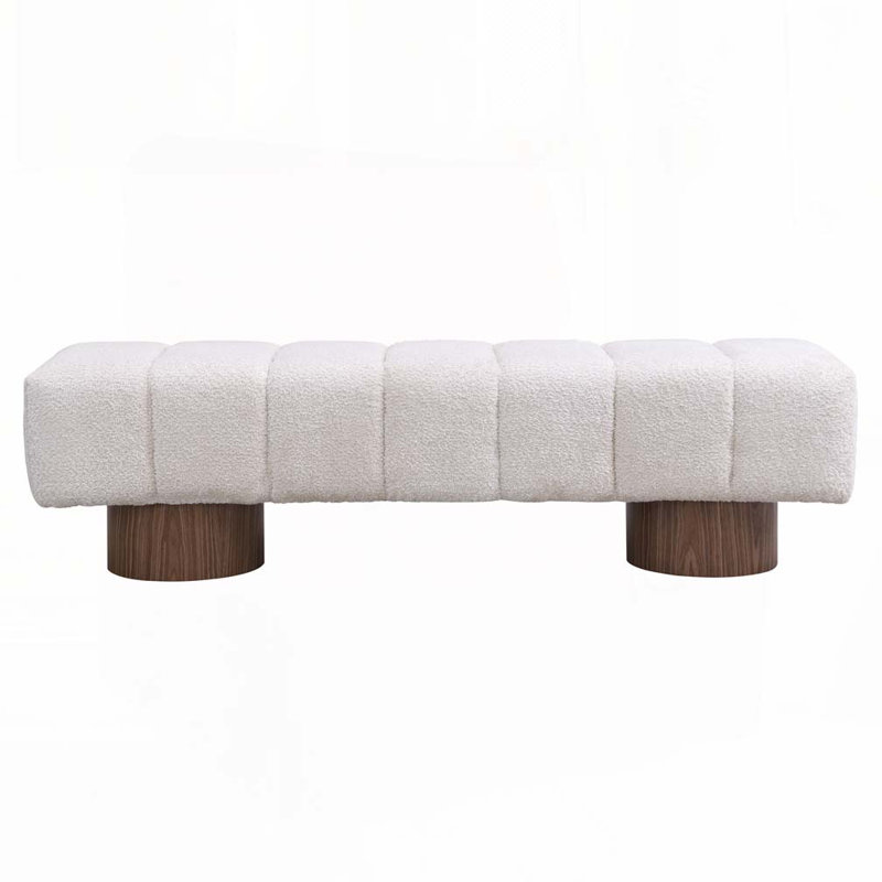 Upholstered Bench, Beige
