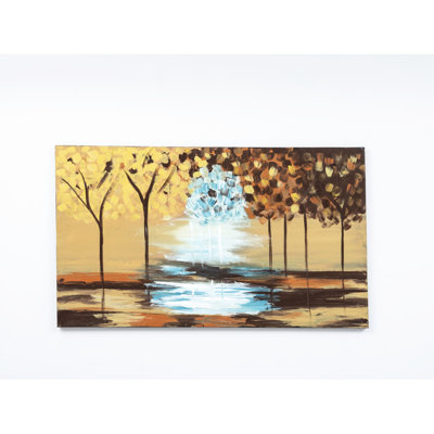 Ornement en toile jaune moutarde de 47 po x 27 po peint à la main, pour une décoration intérieure d'automne, maison