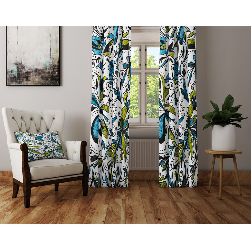 Paire de rideaux scintillants en damas, L 40 po x L 52 po