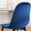 Ensemble de 4 chaises de salle à manger en tissu Contemporary, bleu