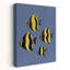 Tropical Striped Fish Abstract Colorful Fish Ocean Tropical Wall Art Print by Nicholas - Wrapped Canvas Print-356642133