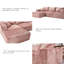 Tissu élégant, excellent toucher, design en forme de L, confort intime, grande profondeur d'assise, extension libre, combinaison aléatoire, flexibilité, compression complète, aucune installation du canapé-1306042491