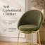 Tabouret de bar 40,8 po de style moderne vert olive avec pieds dorés polis - ensemble de 2
