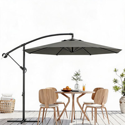 300 cm W X 255 cm D Cantilever Parasol with Manual Lift