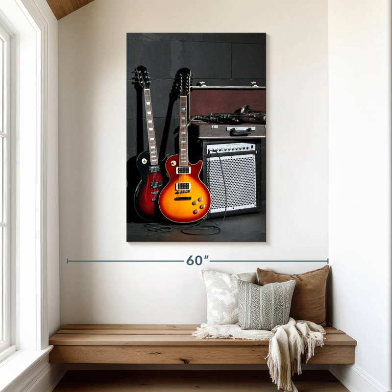 Abarca Musical Instruments And Amplifier, 48" H x 32" W