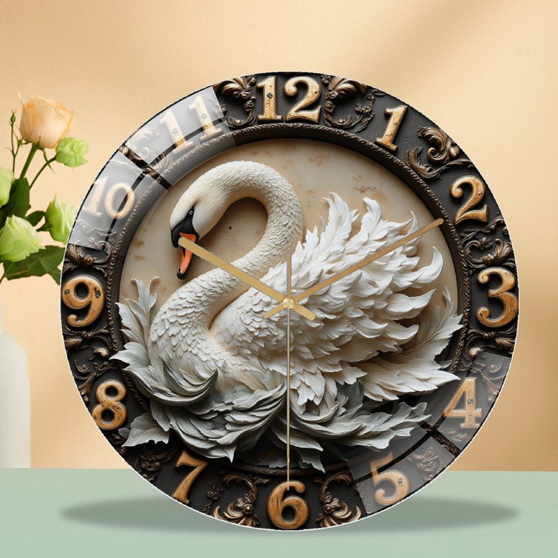 Horloge murale élégante 12 po Swan