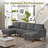 106" U Shaped Couch With Chaises, Corduroy Sectional Couches For Living Room No Tool Assembly, 4 Seats Loveseat Sofa Comfy Sectional Sofas-628024693