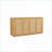 Cabinets, Contemporary Natural Walnut Brown Wave Shaped TV Stand with Rattan Doors, Press Spring, Adjustable Shelves, 64''W x 15''D x 31.5''H | Particle Board+MDF | Living Room