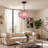 Vintage Glass Semi Flush Mount Ceiling Light,Pumpkin Chandelier-548734951