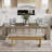 86.6 Inch Farmhouse Dining Table For 8-10, Large Wood Kitchen Table, Extra Long Rectangular Dinner Table-1586155739