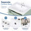 Meuble-lavabo simple 24 po avec lavabo en céramique Velmori, plateau basculant, tablette réglable et rangement multiple-1302651167